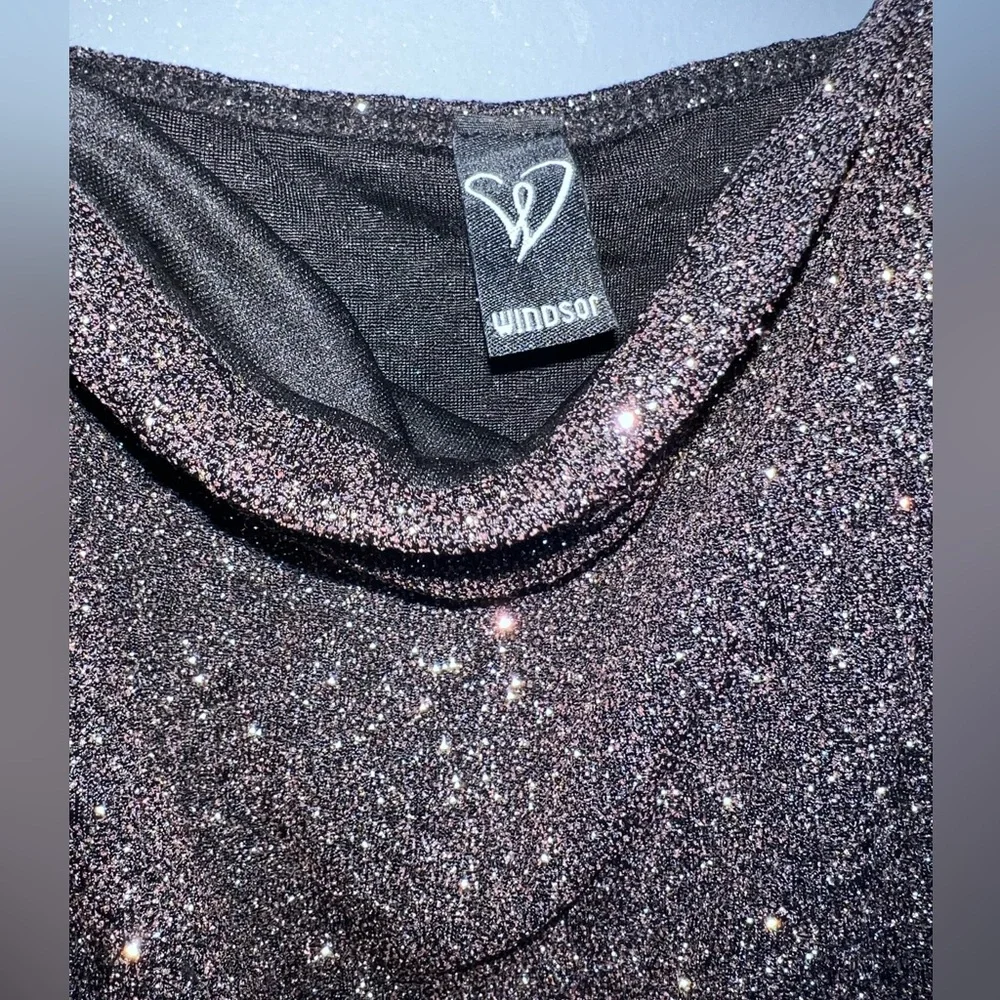 Black Glittery Windsor Dress | Women’s Large - Picture 12 of 15